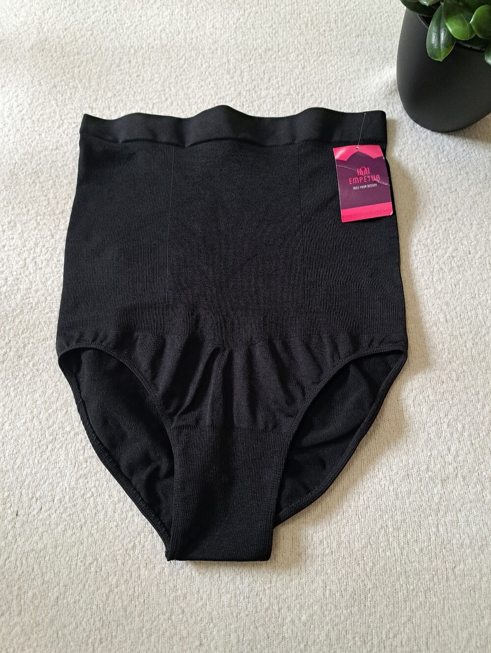 NWT Shapermint Essentials Empetua High-Waisted Shaper Panty Black M/L Shapewear